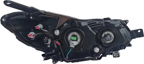 Vista 6 de CNCEST Conjunto de faros delanteros halógenos izquierdos, ajuste directo, carcasa cromada, lente transparente, para modelos Subaru Impreza