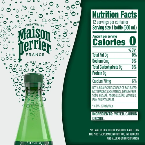 Vista 2 de Maison Perrier Ultimate - Agua con gas para cócteles sin alcohol, bebida espumosa sin sabor, 16.9 onzas líquidas, 12 botellas de agua de plástico