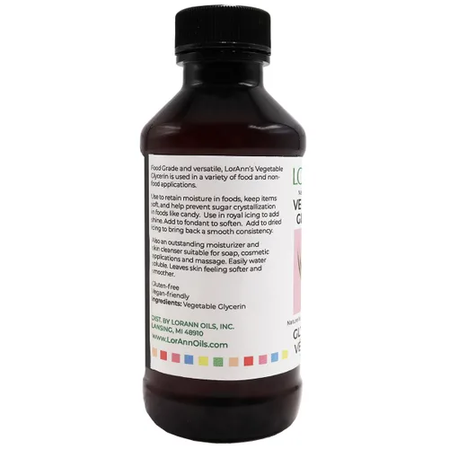 Vista 2 de LorAnn - Glicerina vegetal, botella natural de 4 onzas