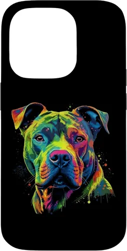 Vista 17 de Pit Bull Mom Dog Lover Colorful Artistic Pitbull Owner Women Case for iPhone 17