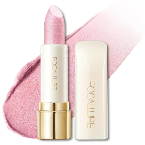 Vista 9 de FOCALLURE Lápiz labial brillante hidratante, acabado brillante perlado, bálsamo labial tintado hidratante con textura cremosa, mancha de labios
