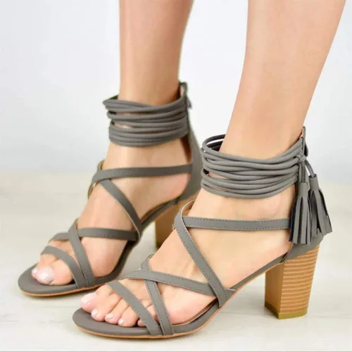 Vista 5 de Gracemee - Sandalias de gladiador para mujer, diseño de zapatos de verano