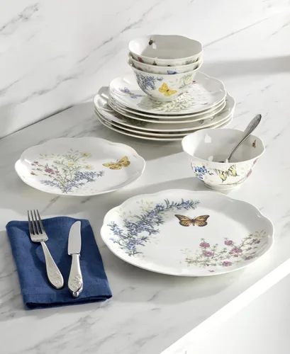 Vista 3 de Lenox 897792 Butterfly Meadow Herbs - Juego de vajilla de 12 piezas