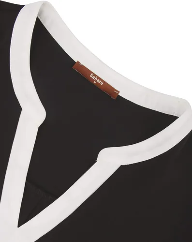 Vista 5 de Gaharu Camisas de manga 34 Casaul para mujer, blusas de gasa con cuello en V
