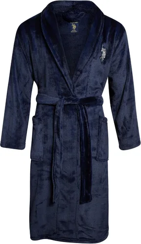Vista 3 de U.S. Polo Assn. Albornoz para hombre Bata de felpa con cuello de chal