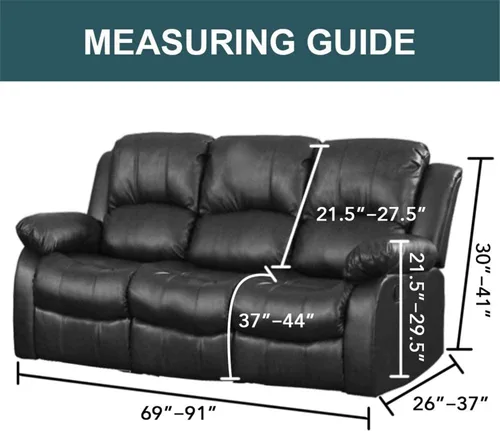 Vista 6 de Funda para sofá reclinable de 8 piezas, terciopelo elástico para sofá reclinable de 3 plazas, funda suave y gruesa para sofá reclinable, protector