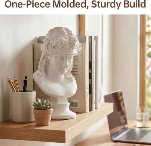 Vista 8 de Escultura de resina blanca, figura de réplica de arte clásico para decoración de estantes de oficina en casa, adorno de modelo de boceto estético