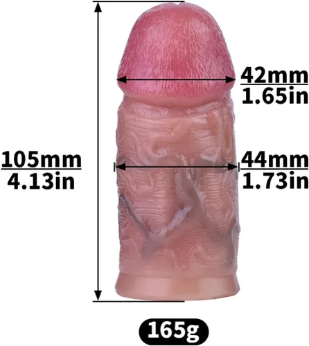 Vista 4 de AMAZBEE Jaula de castidad plana, consolador realista de pene con anillos de pene circulares, pequeña jaula invertida para pene Sissy Cock Jaula SM