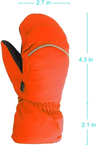Vista 5 de YASSUN Mitones de nieve de invierno impermeables unisex para adultos, guantes cálidos deportivos para niños, bebés, en esquí, monopatín, muñeco