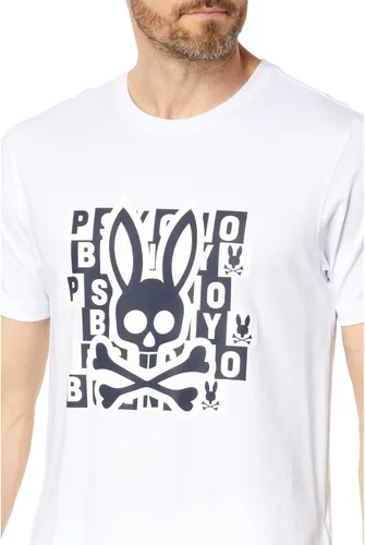Vista 3 de Psycho Bunny Hamming Bunny Graphic Tee blanca SM US Hombre 4 Blanco
