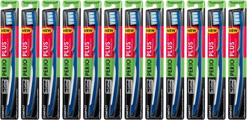 Vista 7 de Dr. Collins Perio Plus - Cepillo de dientes compacto, (los colores varían) (paquete de 3)