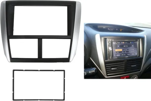 Vista 5 de Fydun Auto Dash Audio Fascia, 2DIN DVD Panel Marco Navegación Trim Tablero de Audio Marco de Reemplazo para Forester Impreza