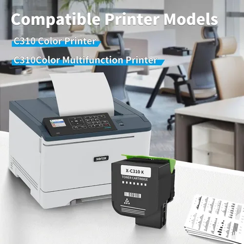 Vista 4 de C315 Cartucho de tóner para impresora Xerox C310 C315, cartucho de tinta de 8,500 páginas de capacidad extra alta compatible con repuesto 006R04364