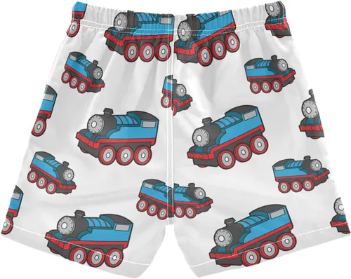 Vista 2 de Aflyko Pantalones cortos de baño para niños, traje de baño para niñas, traje de baño de playa de secado rápido para todo el día Multi- Azul Rojo