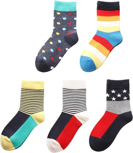 Vista 2 de SUNBVE Calcetines de vestir de algodón suave para niños y niños