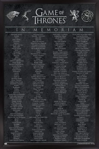 Vista 8 de Póster de pared de Juego de Tronos en memoria, 22.4 pulgadas de largo x 14.7 W, versión enmarcada de madera de granero Versión enmarcada Barnwood