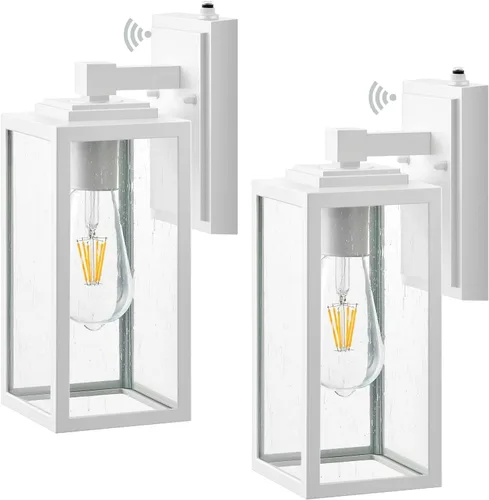 Vista 11 de VIANIS Lámpara de pared dorada para exteriores, sensor de anochecer a amanecer, apliques de montaje en pared exterior linternas luminaria para casa