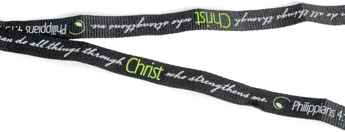 Vista 6 de Dicksons Llavero cristiano negro con texto en inglés "I Can Do All Things Philippians 4:13
