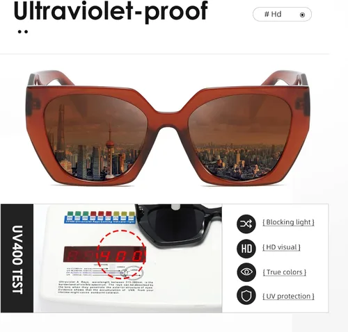 Vista 7 de kimorn Gafas de sol para mujeres y hombres de moda retro gafas de sol de moda K1354