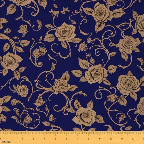 Vista 11 de Feelyou Tela de Flores Groovy por Yarda 1 Yarda Niños Tela de Tapicería Floral Retro para Sillas para Niños Niñas Adolescentes Flores Hippie
