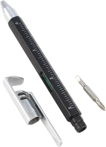 Vista 2 de Plastic Rollerball Pen 140mm Dual Scale Measurement(black)