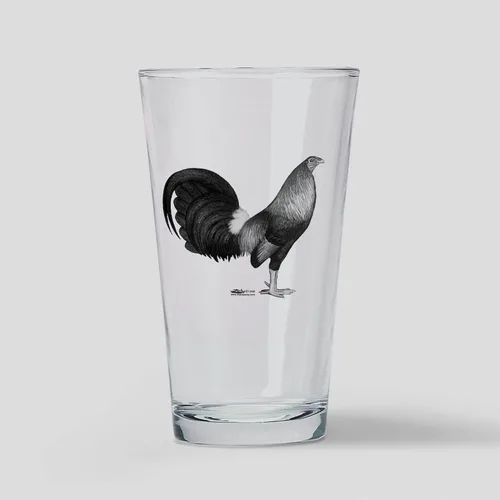 Vista 2 de CafePress Vaso de pinta de pollo, 16 oz. Vaso para beber
