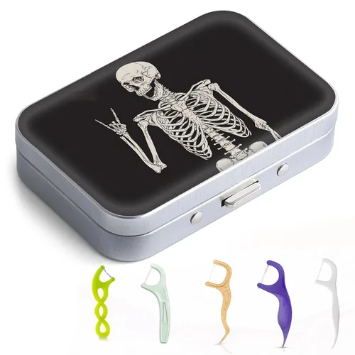 Vista 8 de Caja portátil de hilo dental Gerkia, fácil de almacenar palillos de hilo dental de varios tamaños, dispensador portátil de hilo dental es perfecto