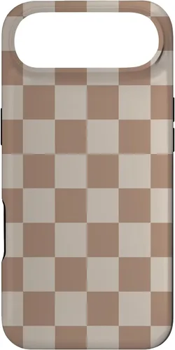 Vista 27 de Bonita funda Classic Dark Brown Checkered Big Checkerboard para iPhone 16