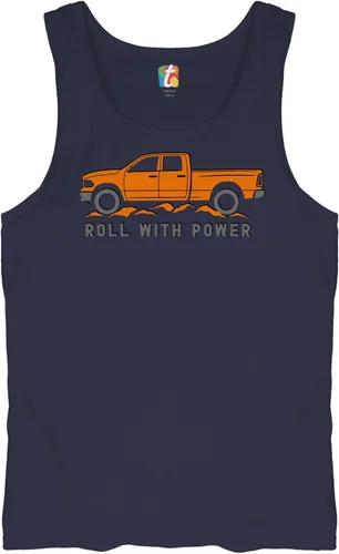 Vista 134 de Tee Hunt Camisetas gráficas y camisetas sin mangas para hombre Roll with Power Pickup Truck