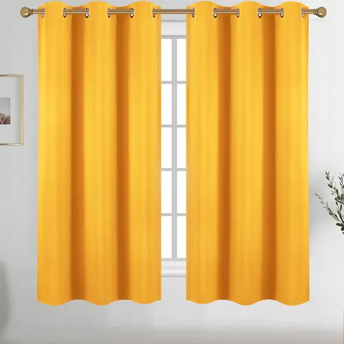 Vista 38 de Diraysid Cortinas opacas beige con ojales para dormitorio, con aislamiento térmico, cortinas de oscurecimiento de habitación, 38 x 54 pulgadas, 2