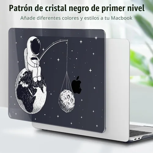 Vista 3 de Tuiklol Para MacBook Air de 13 pulgadas (versión 2021-2018) M1 A2337/A1932/A2179 con pantalla Retina Touch ID, carcasa rígida de plástico y cubierta