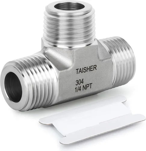 Vista 13 de TAISHER 1 pieza de forja de accesorios de tubería de acero inoxidable 304, 1/2 "NPT macho x 1/2 "NPT hembra x 1/2" NPT accesorios de tubería macho