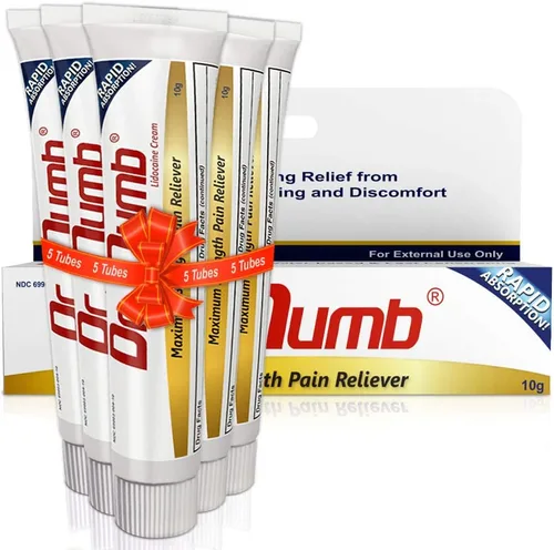 Vista 8 de Dr. Numb Crema Anestésica Tópica 5% Lidocaína, Crema Anestésica Tópica de Fuerza Máxima Sin Receta - Alivio Temporal del Dolor, Picazón, Molestia
