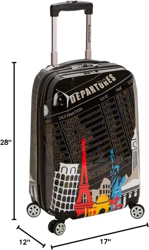 Vista 4 de Rockland Departure Hardside Spinner Wheel Equipaje, juego de 2 piezas (2028), SALIDA, Maleta giratoria extensible Melbourne Hardside
