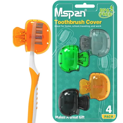 Vista 9 de Mspan Funda Protectora para Cabezal de Cepillo de Dientes: Funda Protectora para Cepillo de Dientes con Clip de Plástico para el Baño, Artículos