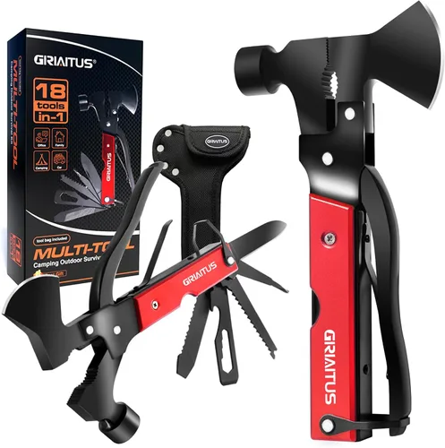 Vista 8 de Accesorios de multiherramienta para acampar, rellenos de calcetines para hombres 16 en 1 Multiherramienta Equipo de supervivencia con hacha