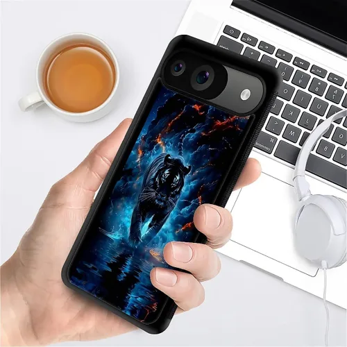 Vista 785 de Compatible con Google Pixel 4A 5G Mobile Case Creative Acrylic Panel trasero Silicona Protección Grip especialmente diseñado para Google Pixel 4A 5G