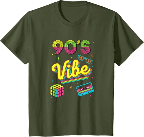 Vista 10 de 90s Nostalgia Retro Apparel - 90'S Vibe Retro T-Shirt Negro