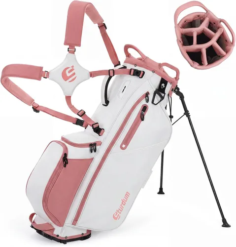 Vista 22 de Lightweight 7 Way Golf Stand Bag for Men Women, Upgrade Base Negro 7