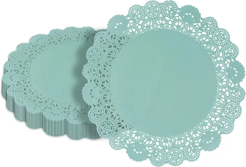 Vista 51 de Restaurantware Pastry Tek Blondas de Encaje de 4 x 4 Pulgadas 100 Vajilla Decorativa - Blondas de Mesa Desechables Redondas de Papel Negro
