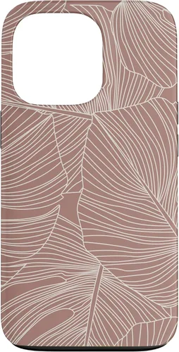 Vista 10 de Modern Minimal Neutral Tropical Monstera Leaf (Terracotta) Case for iPhone 17