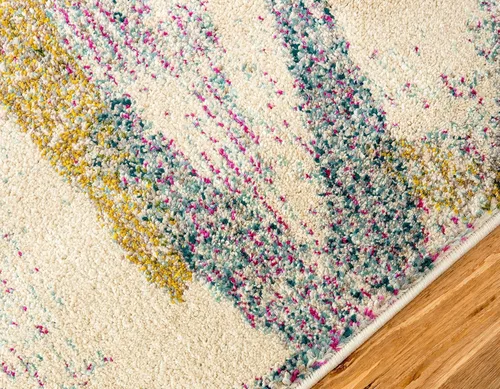 Vista 9 de Alfombra moderna Positano de estilo costero de Loom, Polipropileno, Beige/azul