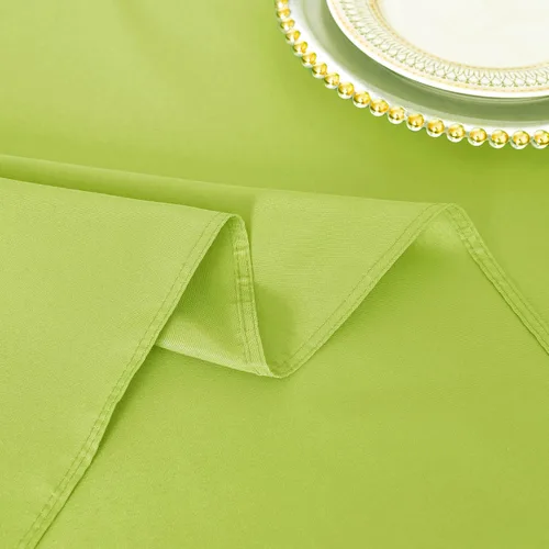 Vista 4 de Mantel Cuadrado Verde Manzana Impermeable Resistente a las Manchas Sin Arrugas Mantel de Mesa de Poliéster 210GSM Limpiable Cubierta de Mesa