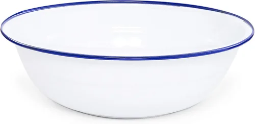 Vista 9 de Enamelware Cuenca pequeña, 4 cuartos de galón, Negro/Blanco Splatter (individual)