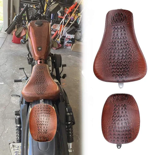 Vista 14 de DREAMIZER Asiento de Motocicleta para Conductor Asiento Delantero Individual Compatible con Sportster 48 72 Iron 883 XL883 Forty Eight XL1200 Negro