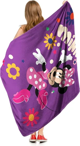 Vista 5 de Northwest Minnie Mouse Micro Raschel - Manta de 46 x 60 pulgadas, flores que caen
