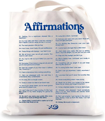Vista 8 de BWWKTOP Bolsa de lona con letras de canciones, álbum de cantante, regalos inspirados en los fanáticos del cantante, bolsa de hombro para fanáticos