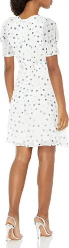 Vista 2 de DKNY Manga corta abombada con lazo en la cintura para mujer