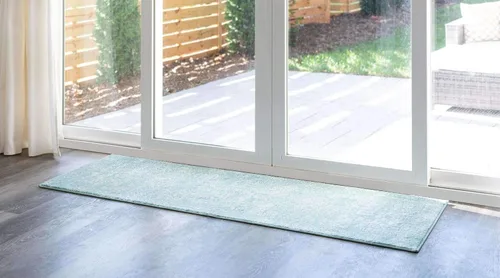 Vista 3 de Unique Loom Richmond Collection - Alfombra de área con medallón (2 pies x 6 pies 1 pulgada, color aguamarina/marfil)