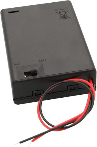 Vista 7 de Paquete de soporte de batería AA de 4.5 V, 3 fundas de soporte de batería AA de 1.5 V con cables de cable e interruptor de encendido/apagado